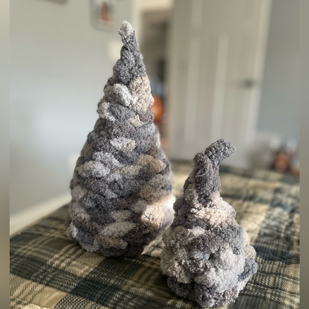 Hand Knitted Decorative Trees